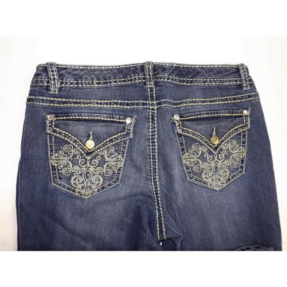 Nine West Womens Jeans Heavy Decorative Stitching size 10   JH812 - Picture 3 of 3